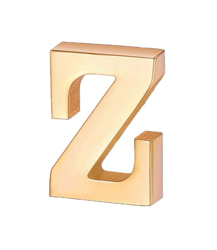 Image of vmcoatdu A-Z Initial Pins 26 Letters Pins 18K Gold Plated and Silver Tone Metal Brooch Breastpin Badge