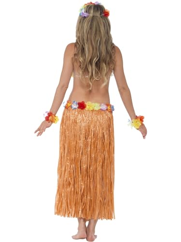 Smiffys Hula Honey Instant Kit, with Skirt, Headpiece, Wrist Cuffs, Lei and Bra, Hawaiian Luau Fancy Dress - Image 3
