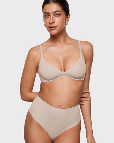 Image of INLYRIC Women's Inbarely Plus Plunge Bra - Unlined Underwire Sexy Demi Balconette Bras