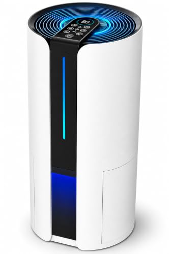 Image of HIFRESH 4L Dehumidifier for Room Moisture Bedroom Basement Living Room, Quiet Portable Dehumidifier for Closet Bathroom RV with Activated Carbon Filter, Drain Hose & Auto Shut Off