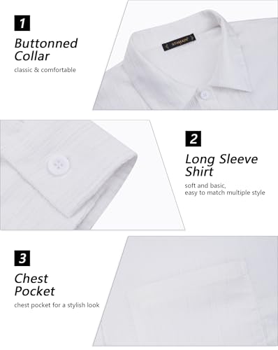 Womens Button Down Shirts Oversize Casual Boyfriend Long Sleeve Button Up Shirt Women Plus Size Blouses Tops with Pocket3