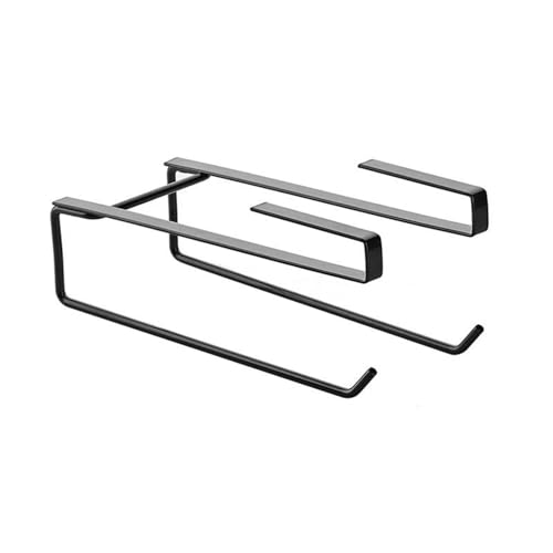 ZLXCAOB Soporte para Papel de Cocina Debajo del gabinete, Estante Colgante Doble, Soporte para Papel de Cocina de Metal multifunción para Toalla de Papel