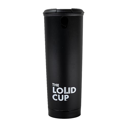 The LoudCup 20oz Reusable Water Bottle (Raven Black) | Sports Fan Cup, Football & Soccer Match Day Noise Maker, Travel Mug & Water Bottle – World’s Loudest Cup