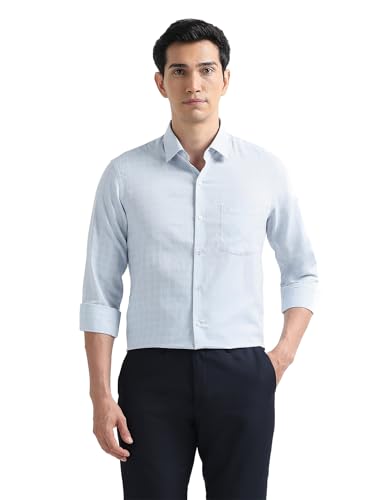 Image of Arrow Checked Slim Fit Mens Formal Shirt - Cotton, Breathable & Comfortable, Full Sleeves Shirts for Men