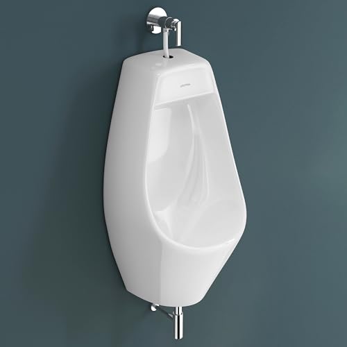 Image of Plantex Ceramic Urinal Toilet for Men /Premium Wall Mount Large Urinal Pot for Gents /Male /Boy /Toilet for Washroom - (Unique, White)