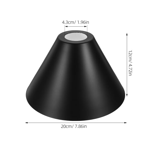 Image of Veemoon Metal Barrel Lampshade Black Industrial Lampshade Iron Pendant Light Shade Simple Hanging Lamp Shade Rustic Bulb Minimalists Lamp Covers for Table Floor Ceiling, Small