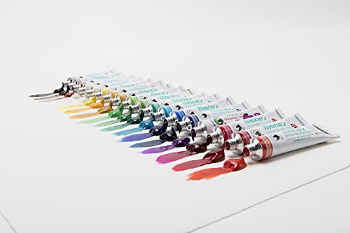Marie's Artist Gouache Paint Sets - Highly Pigmented Gouache for Painting, Artists, Illustrators & Designers - Set of 18 Assorted Color Tubes (12mL/0.4oz)