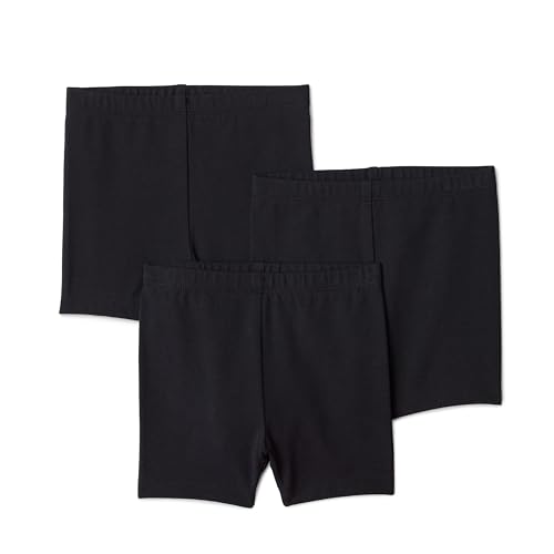 Amazon Essentials Baby Girls Cotton Stretch Jersey Bike Shorts Pack of 3 Black 3T