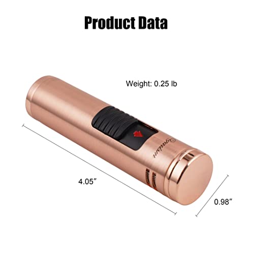 Encendedor Triple Soplete Windproof Color Oro Rosa miniatura 2
