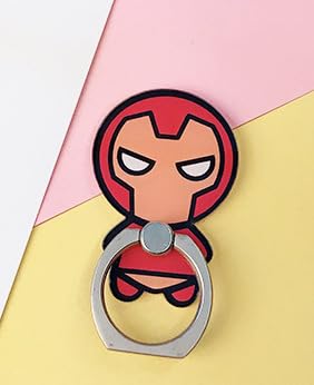 KolorFish Universal Funky Mobile Phone Ring Grip Holder Stand 360 Degree Rotation with Finger Ring for All Mobile Phone and Tablet (Baby Iron Man R720)-image-12