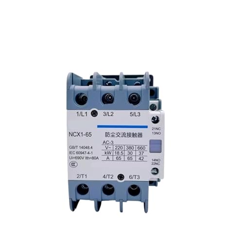 Contacteur CA NCX1-65A 220V anti-poussière pour circuit électrique triphasé