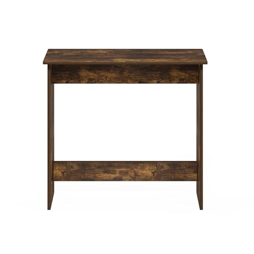 Image of Furinno Simplistic 31-Inch Rustic Brown Computer Desk, Small Office Desk, Rectangular Home Office Desk with Drawers, Gaming Desk for Home Office, Bedroom, Study Room, Amber Pine
