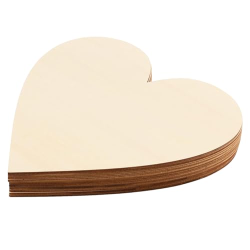 Angoily 30 Piezas Corazones de Madera sin Terminar 20 Cm para Manualidades DIY Decorativos Hogar Mesa Pintura Proyectos Creativos Madera Lisa Artesanía Obsequio Navidad