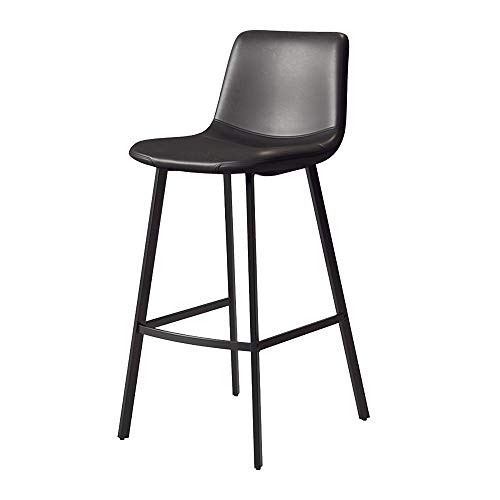 G/j/f Alta Silla de Oficina Taburete, Estilo Respaldo Europea/Silla de la Barra/Sillas ergonómicas de Alta Taburete Adecuado for la Cocina/Dormitorio de Carga de 300 Libras (Color : Black)