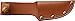 Elk Ridge - Outdoors OUTSKIRT Fixed Blade Knife - 8.25-in Overall, Satin Finish Stainless Steel Gut Hook Blade, Stacked Leather Handle, Includes Leather Sheath, Hunting, Camping, EDC - ER-200-29LBR