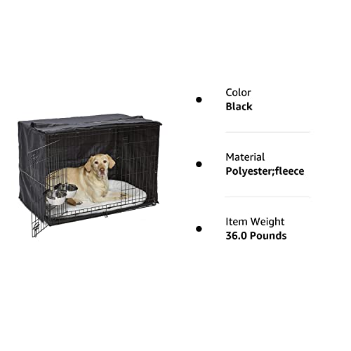 Icrate Dog Crate Starter Kit 42-Inch Dog Crate Kit Ideal For Large Dog Breeds (Weighing 71 - 90 Pounds) Includes Dog Crate, Pet Bed, 2 Dog Bowls & Dog Crate Cover #TOP5