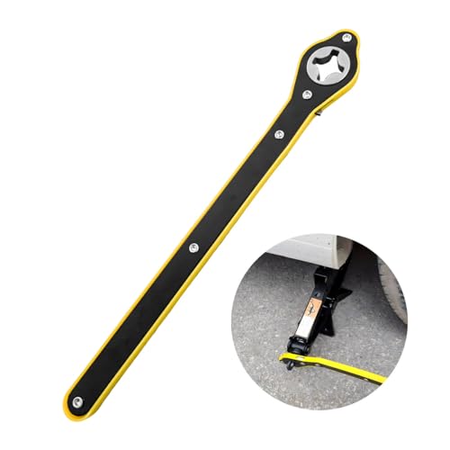 Image of Jack Ratchet Wrench, Car Steel Jack Long Handle Wrench Tool, 360 Rotating Labor-Saving Scissor Jack Wrench with Forward and Reverse Knobs, Universal Car Accessories (Without Accessories)