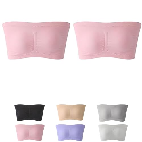Herloving Bra, Her Loving Invisible Supportive Bandeau Strapless Bra, Breathable Non-Slip Tube Top Padded Bras - Main Image