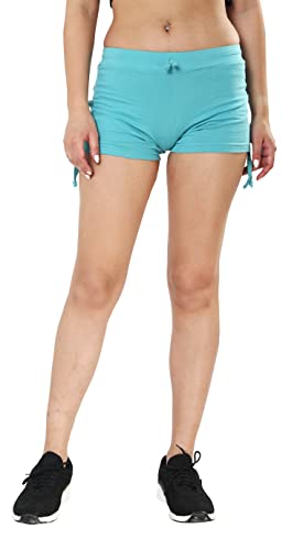 Image of TWGE Womens Cotton Hot Shorts - Short Pants for Ladies Stretchable Athletic Shorts Comfortable Fit with Elastic Waistband - Active Wear Ideal for Gym Yoga & Nightwear