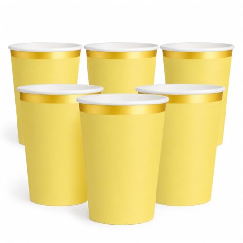 Vasos de cumpleaños, Vasos Desechables cartón, Diseño Floral, 6 Unidades