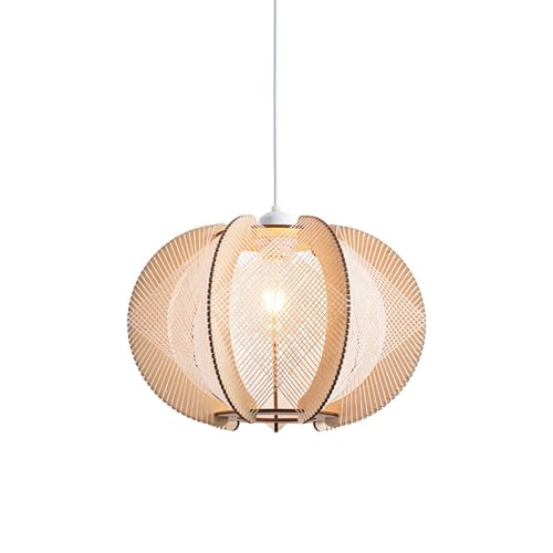 Lustre en bois japonais LED rétro pour salon de thé et chambre