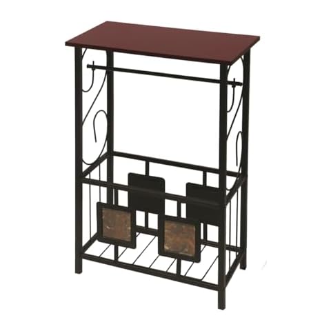 JSNY Versatile Slate Deign Metal and Wood Bathroom/Side/End/Sofa Table, (5300) Cover