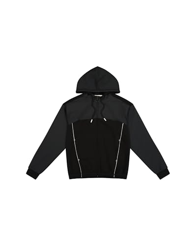 Champion Women's Legacy C-tech W (117474) -Tcv Stretch Poly-Cotton Interlock Full-Zip Hooded Sweatshirt, Black (KK001), L