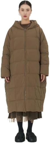 Large Size Loose Long Down Jacket Hooded Sleeves Warm Women&#39;s Fashion Autumn and Winter
