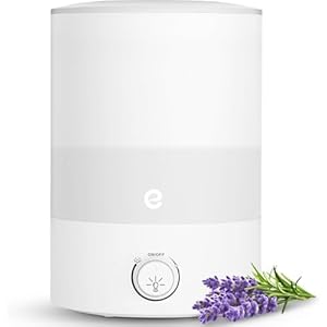 Esemoil Humidifiers for Bedroom, 2.5L Top Fill Cool Mist Humidifier for Baby Nursery & Plants, Oil Diffuser, 25 Hour & 8 Color Night Light, 26dB Quiet, 360° Nozzle, Auto Shut-off and BPA Free