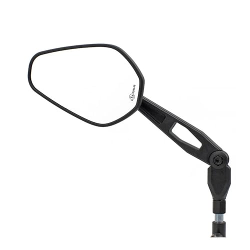 Espejos retrovisores universales M10 para moto con varilla giratoria y diseño plegable ajustable 4