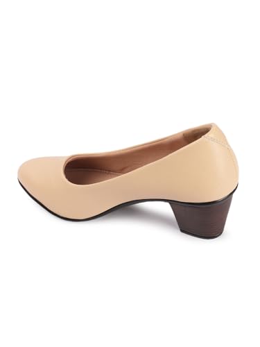 Image of Carlton London Women Comfortable Block Heel Pointed Toe Slip On Fashion Shoes for Daily use, Office use, Casual use