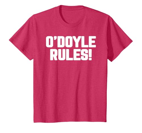 O'Doyle Rules Funny Family Motto Classic Quirky Catchphrase T-Shirt, Youth, Red Heather, Small