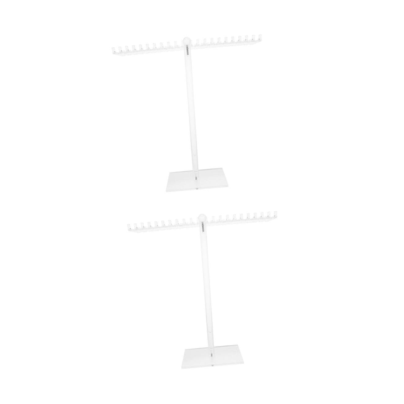 2 estantes Transparentes para Guardar Joyas, expositores para Relojes, Diademas, Collares, Pendientes, Soporte para Las Orejas, organizadores de coleteros, acrílico
