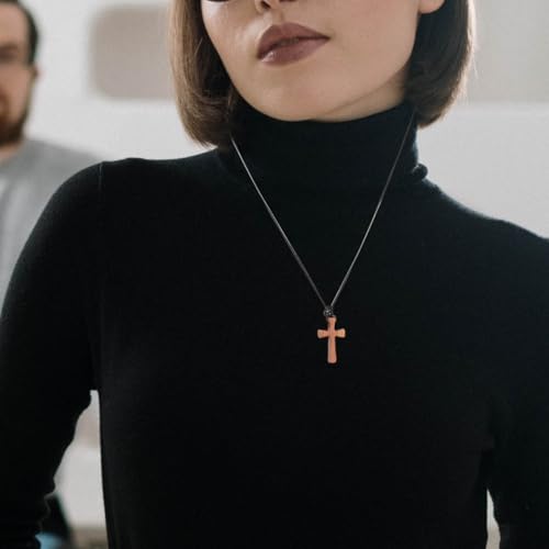 Collier pendentif croix en bois cadeau idéal pour communion