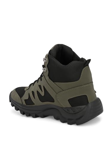 Image of Leo's Fitness Waterproof Canvas High Ankle Boots for Trekking Hiking & Other Casual Purpose
