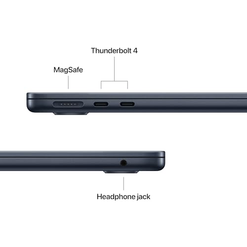 Image of Apple MacBook Air 13-inch Laptop with M5 chip: 13.6-inch Liquid Retina Display, 16GB Unified Memory, 512GB SSD; Midnight; Spanish Keyboard