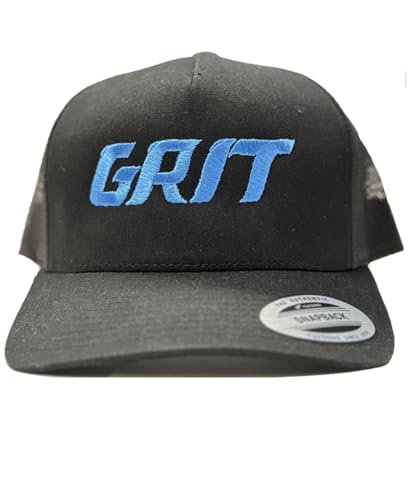 Made In Detroit GRIT Embroidered Snapback Hat - Black w/Blue