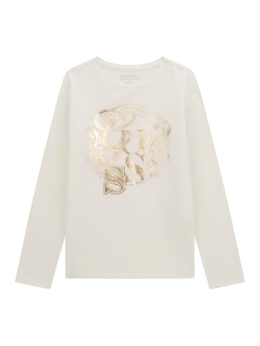 GUESS Girls' Long Sleeve Foil Print T-Shirt