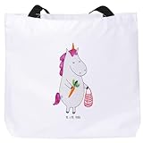 Mr. & Mrs. Panda Shopper Einhorn Gemüse - Geschenk, Einhörner, Einkaufstasche, Alltagstasche, Tragebeutel, Wochenmarkt, Biomarkt, Freizeittasche,