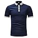 Produktbild Frashing Herren Poloshirt Einfarbig Basic Kurzarm Polohemd Frühling Sommer Freizeithemd Stretch Slim Tee Sweatshirt Herren Poloshirt Top