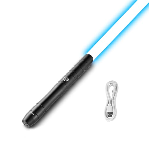 Image of VEVOR Light Sword, 38 inch Light up Sword with 12 RGB Colors, FX Sound and Realistic Handle, Rechargeable Light Up Toy for Adults and Kids, Christmas Day, Halloween Cosplay, Birthday, Black