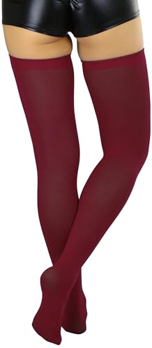 Image of ToBeInStyle Women's Nylon Thigh High Schoolgirl Opaque Stockings