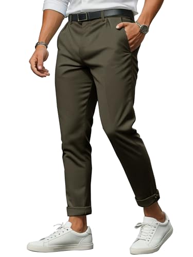 Image of Noble Monk Mens Mid Rise Formal Pants | Stylish Regular Fit Wear Trousers for Office Or Party | Solid Formal Trouser