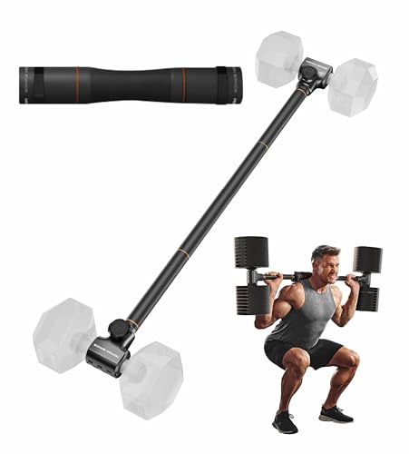 Flexible Dumbbell Converter - 260 LBS Weight Capacity Adjustable Alloy Steel Bar丨Convert Dumbbells to Barbell, Enhanced Compatibility for Wide Range of Dumbbells for Home Weight Lifting
