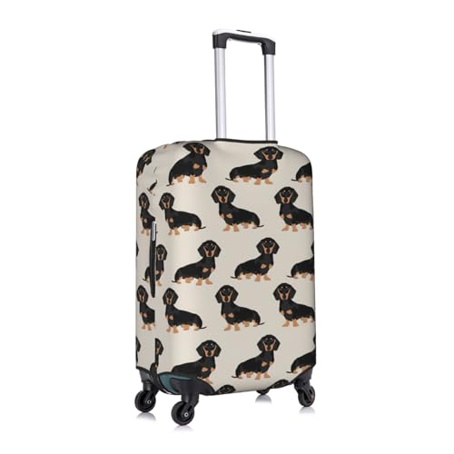Dachshund Dog Print Luggage Cover For Suitcases, Elastic Travel Bag For Luggage, Stylish Design3