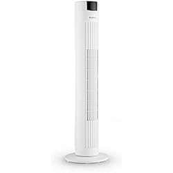 Klarstein Skyscraper 2G 10027944 - Ventilador de torre y difusor de aromas con panel táctil, filtro de aire (Blanco, 220 - 240 V)