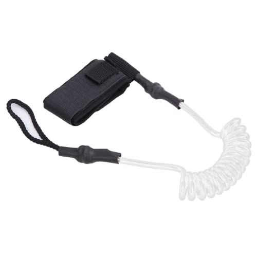 Ubersweet® Paddle Board Ankle Strap, Easy to Carry Surfboard Leash Stretchable and Durable for Body for Surfboard(Transparent White core)’
