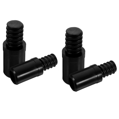 NUOBESTY 4pcs Embouts de Poignée à Vis en Plastique Noir, Adaptateur pour Manche de Balai Design Fiable et Diamètre Polyvalent, pour Perche Télescopique