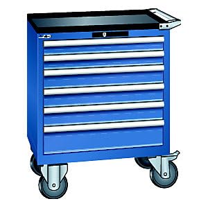 Lista | Schubladenschrank | fahrbar | Stahl | enzianblau RAL 5010