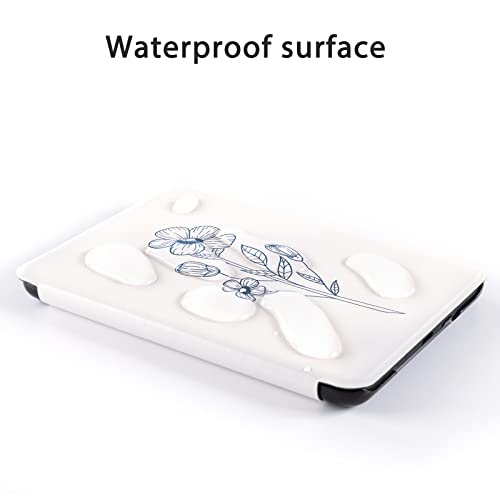 Image of CoBak Case for All New 6 Inch E-Reader 2024 and 2022 (11 Generation) - PU Leather Smart Cover, Auto Sleep and Wake, not Compatible with Kobo Clara.Orchids